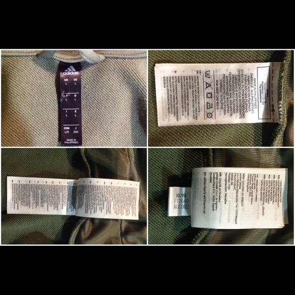 Men's Size L Adidas Hooded Zip Up Athletic Jacket - Picture 7 of 7